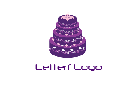 tiered layer wedding cake logo