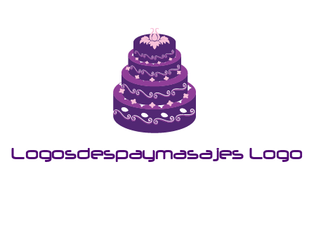 tiered layer wedding cake logo