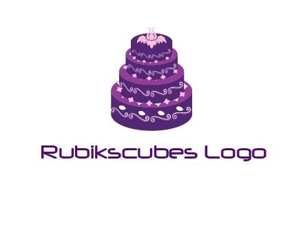 tiered layer wedding cake logo