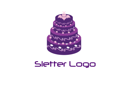 tiered layer wedding cake logo