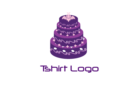 tiered layer wedding cake logo