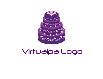 tiered layer wedding cake logo