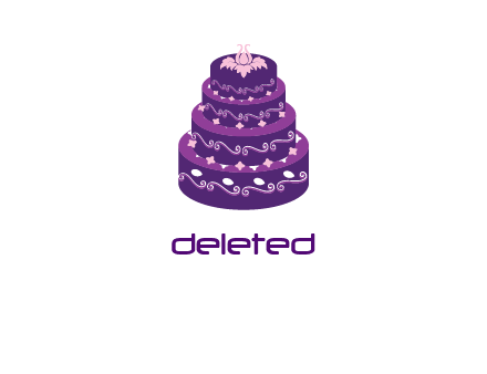 tiered layer wedding cake logo