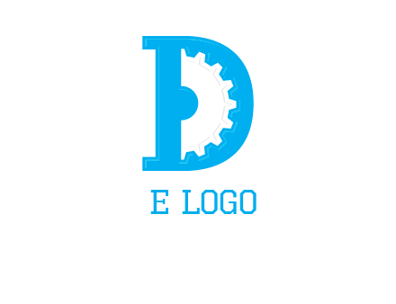 gear inside the letter d logo