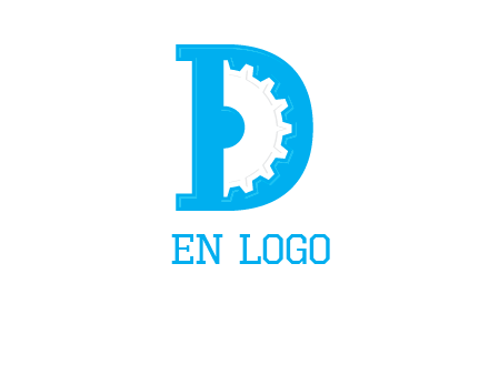 gear inside the letter d logo