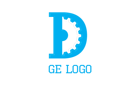 gear inside the letter d logo