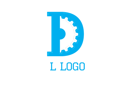 gear inside the letter d logo