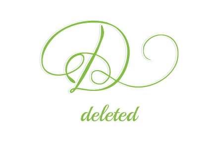 calligraphic letter d logo