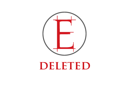 letter e inside the circle logo