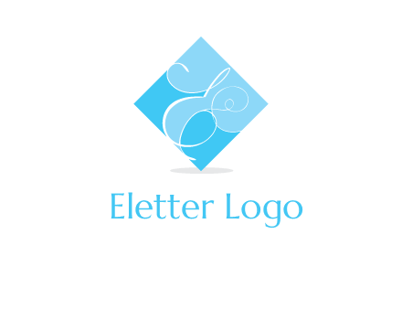 elegant letter e inside the rhombus shape logo