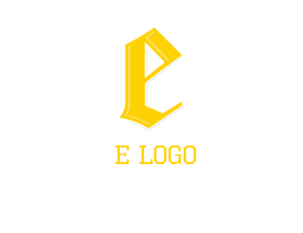 old font letter E