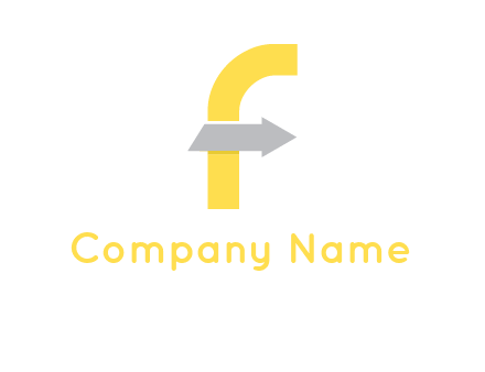 letter f incorporated with arrow logo