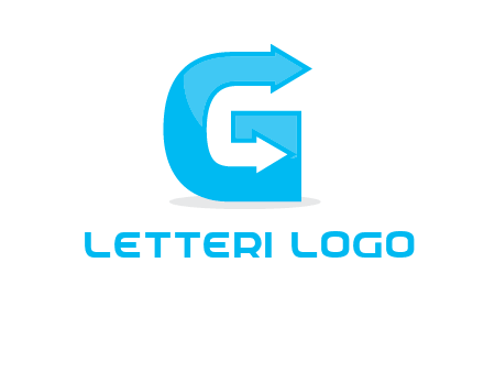 Two arrows mixed with letter g logo