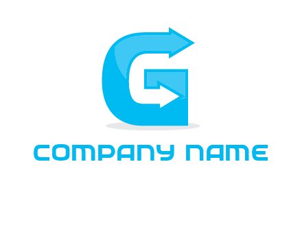 Two arrows mixed with letter g logo