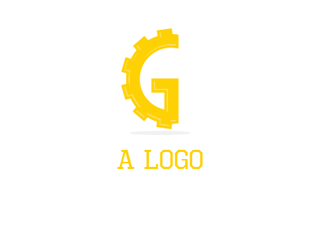 gear mixed with letter g logo