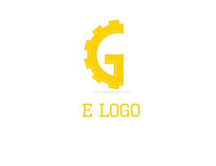 gear mixed with letter g logo