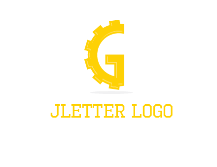 gear mixed with letter g logo