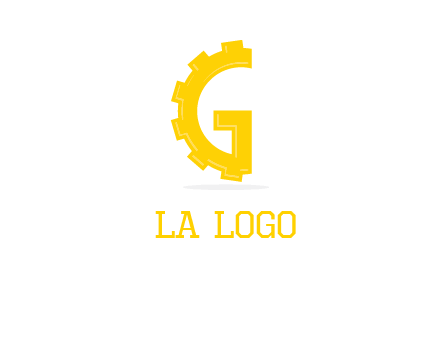 gear mixed with letter g logo