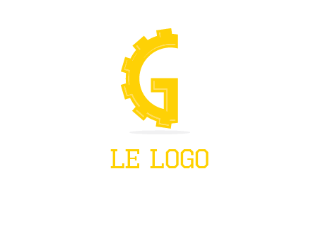 gear mixed with letter g logo