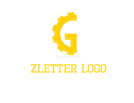 gear mixed with letter g logo