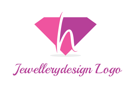 letter h placed in front of a diamond shape logo