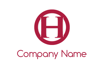 letter h inside circle logo