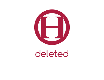 letter h inside circle logo