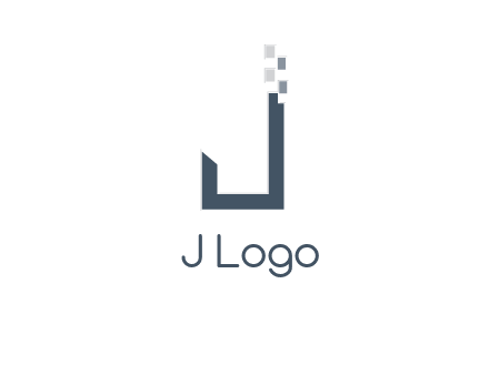 digital letter j logo