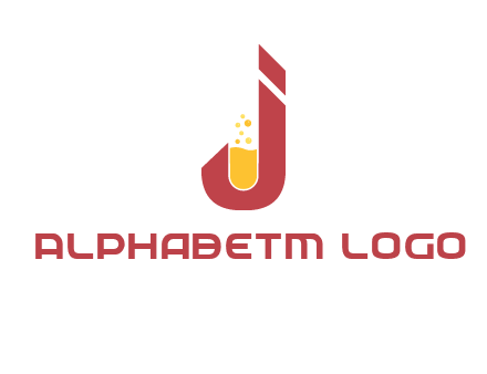 flask merged with letter j logo