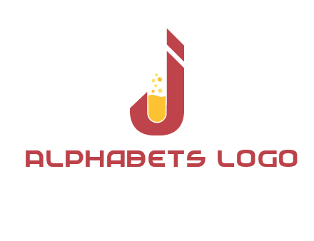 flask merged with letter j logo