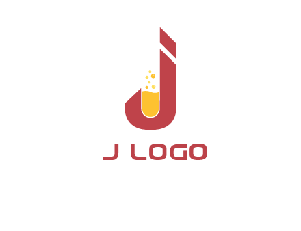 flask merged with letter j logo