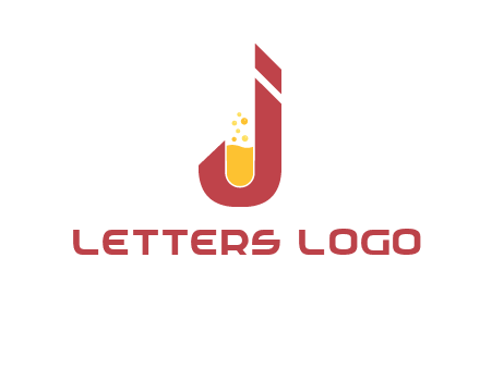 flask merged with letter j logo