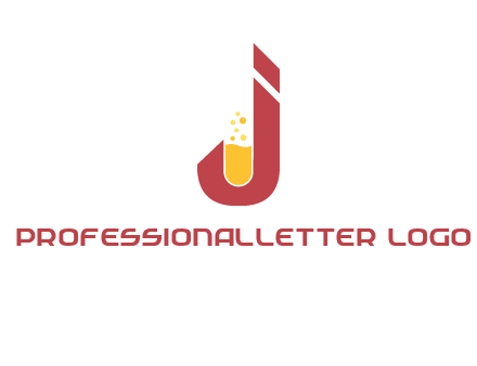 flask merged with letter j logo