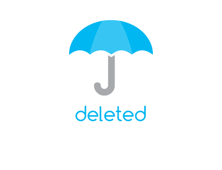 letter j incorporated with umbrella logo