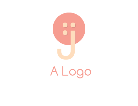 letter j placed in front of a button logo