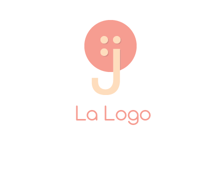 letter j placed in front of a button logo