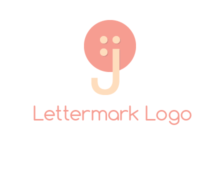 letter j placed in front of a button logo