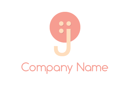 letter j placed in front of a button logo