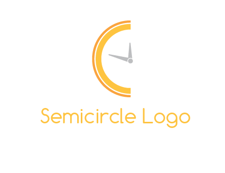 wall clock forming letter c logo