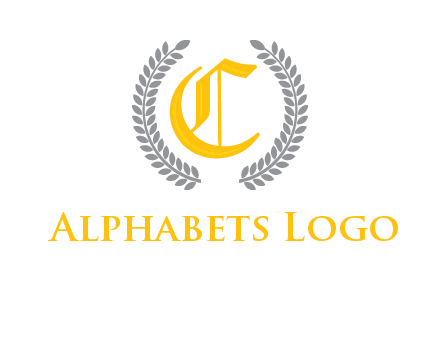 letter c inside laurel wreath logo