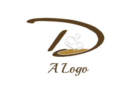 coffee inside the letter d logo