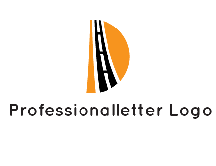 road inside the letter d logo