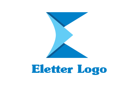 letter e forming envelope logo