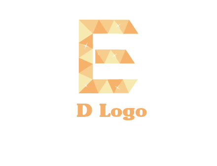 triangles forming letter e with stars logo