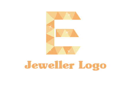 triangles forming letter e with stars logo