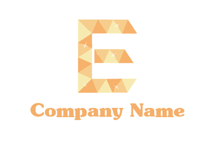 triangles forming letter e with stars logo