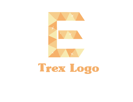 triangles forming letter e with stars logo