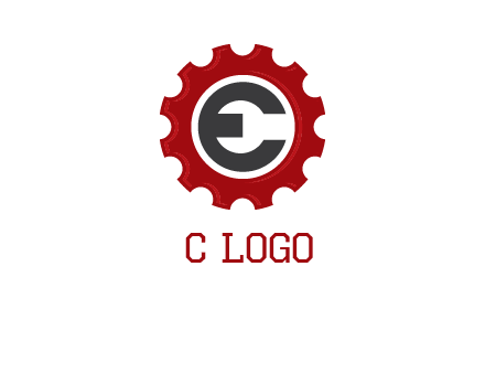 letter e inside the gear logo