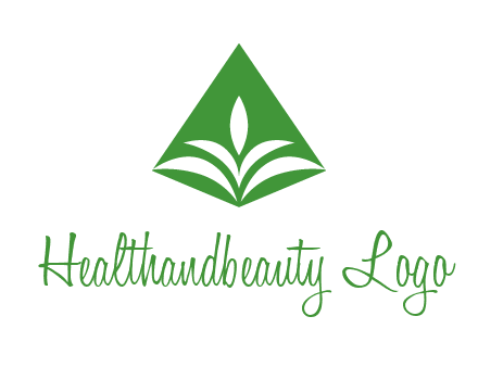 abstract plant in rhombus agriculture logo