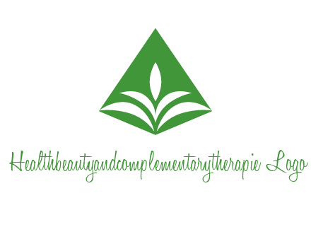 abstract plant in rhombus agriculture logo